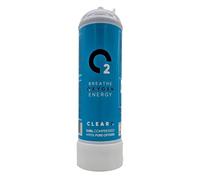 ClearO2 Cylindre d'oxygène de rechange 240 L | Oxygène respiratoire pur dans une boîte en acier jetable légère | Fabriqué en Grande-Bretagne