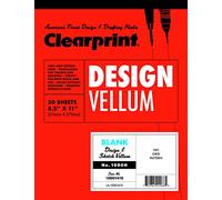 Clearprint 1000H Motif vélin Pad, 16 LB, 100% coton, 8-1/5,1 x 27,9 cm, 50 feuilles, Blanc translucide, 1 chaque (10001410)