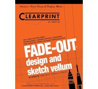 Clearprint 1000H Motif vélin Pad avec imprimé Fade-out 5 x 5, grille, 16 pesant, 100% coton, 8-1/5,1 x 27,9 cm, 50 feuilles, Blanc translucide (10008410)