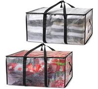 ClearSpace Lot de 2 grands sacs de déménagement ou de rangement surdimensionnés avec sangles de sac à dos, fermetures éclair et poignées - Sacs d'emballage robustes pour déménagement, dortoir