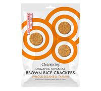 Clearspring | Brown Rice Crackers - Whole Sesame | 1 X 40G