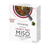 Clearspring copieux Rouge Miso Soup & légumes Mer (4 par paquet - 40g) - Paquet de 2