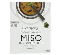 Clearspring Instant Miso Lot de 8 soupes et légumes de mer 10 g
