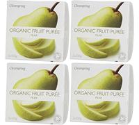 Clearspring Lot de 4 purées de fruits en forme de poire | 2 x 100 g | Lot de 4