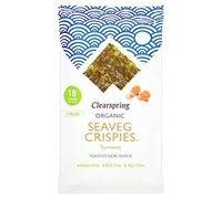 Clearspring Organic Seaveg Crispies Lot de 8 croustillants curcuma 3 x 4 g