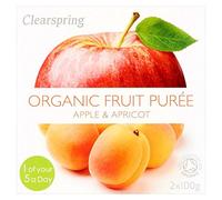 Clearspring Organique Pomme Et D'Abricot Dessert, 2 X 100G