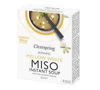 Clearspring Soupe Miso Blanche Instantanée au Tofu 40 g - Lot de 4