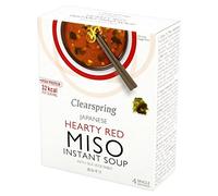 Clearspring | Soupe Miso rouge copieuse + légumes de mer | 1 x 4x10g