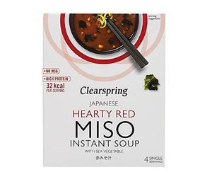 Clearspring Soupe Miso Rouge Instantanée aux Algues 10 g