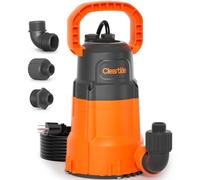 Cleartide - Pompe de puisard submersible, pompe à eau utilitaire 1/4 HP pour drainage de piscine, jacuzzi, sous-sol, moteur 100 % cuivre, poignée de pompe de vidange électrique de 0,3 cm