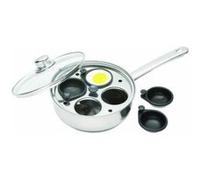Kitchen Craft Cuit-œufs 4 œufs / Sautoir antiadhésif compatible induction 20,5 cm