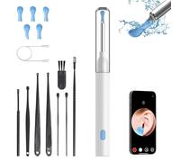 Clearview Pro Ear Cleaner Kit, Clear View Pro Ear Cleaner Kit with 5 Replacement Tips, 8 Ear Wax Removal Tool, Ear Wax Removal Tools with Camera and Light (White)
