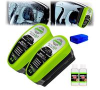 Clearvision Lot de 2 brosses de nettoyage pour film d'huile pour vitres de voiture - 150 ml - Pour enlever les taches - Vue claire par tous les temps - Vert