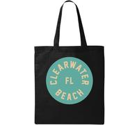 Clearwater Beach Florida FL USA Sac fourre-tout en coton biologique naturel noir, noir, taille unique, noir, En storlek