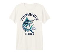 Clearwater Beach Floride USA Fishing Design T-Shirt Haut de Gamme