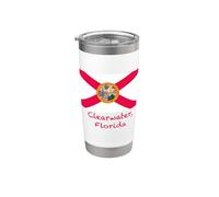Clearwater Drapeau de Floride USA Souvenir Gobelet isotherme en acier inoxydable double paroi