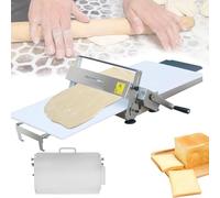 CLEASEBILY Laminoir à Pâte Professionnel, Laminoir Pâtisserie Acier Inoxydable Épaisseur Réglable 0-25mm - Machine à Laminer Pliable pour Pizzas, Croissants