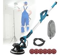 CLEASEBILY Professionnel Ponceuse Girafe 850W 800-1800 TR/Min, 5 Vitesses réglables Ponceuse Girafe aspirante Ponceuse Murale,Manche Télescopique Pliable, Brosse Amovible,pour Rénovation