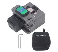 Cleaver à fibre optique avec retour automatique de la lame à 0,5°, coupe-fibre optique automatique pour fibres de 0,25 mm et 0,9 mm, outil d'épissure 3 en 1 avec boîte de stockage