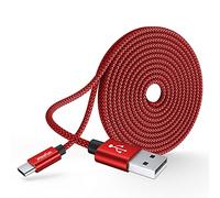 CLEEFUN 5M Extra Long Cable USB C, Premium Nylon USB 2.0 Câble USB A vers USB C, Résistant Chargeur Type C pour Samsung Galaxy Note Tab, Moto Xperia Pixel, Plus de Smartphone et Tablette USB-C