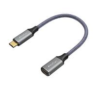 CLEEFUN Cable Rallonge USB C Court 30cm, USB 3.2 Cable USB C Mâle vers Femelle prend 10Gbps Sync 100W Charge pour PSVR2 MacBook pro/Air, Galaxy S23/S22/S21, Tab S8, Pixel 7/6, Pad, USB-C Hub