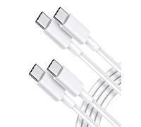 CLEEFUN Cable USB C Charge Rapide 1M 2Pack, PD 60W Câble USB C vers USB C pour iPhone 16 Pro/15/15 Pro/15 Pro-Max, iPad 10. Gen, iPad Air/Pro, MacBook Air/Pro etc-Blanc