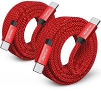 CLEEFUN Cable USB C vers USB C 3 M Lot de 2, PD 60W Charge Rapide pour iPhone 17/16/15 Plus/Pro Max, Galaxy S25 S24 S23 S22, A16 A15 A05S A06 et Plus