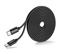 CLEEFUN Cable USB C vers USB C 5M, PD 60W Charge Rapide Compatible avec iPhone 17/16/15/15 Plus/15 Pro, i-Pad Pro Air 5/4, MacBook Air/Pro, Galaxy S23 S22 S21 S20, Pixel 8/7/7a/7 Pro/6