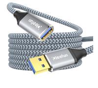 CLEEFUN USB 3.0 Rallonge USB 3M, 5Gbps Cable Extension Mâle A vers Femelle A Compatible avec Clé USB, Hub USB, Manette PS4/PS5/Xbox, Disque Dur, Imprimante, Webcam