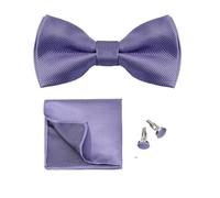 Cleer Kaen Lot de 3 nœuds papillon de couleur unie pour homme, chemise carrée, boutons de manchette, col papillon, costume pour mariage, mariage, décoration de cravate, BT-41E, taille unique