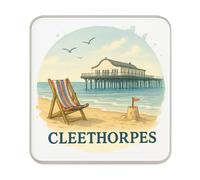 Cleethorpes Aimant de réfrigérateur Grande-Bretagne : joli grand cadeau souvenir de voyage fait à la main pour collectionneurs et décoration d'intérieur