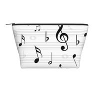 Clef Notes De Musique Feuille Symbole Treble Résumé, Trousse de Toilette Trousse de Maquillage Sac à cosmétiques Trousse de Toilette de Voyage Portable