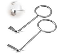 Clef passe partout Set - 2 pièces clés universelles professionnelles pour ouvrir presque toutes les portes, y compris les serrures à barbe colorée (Argent)