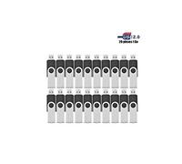 Clef USB 1 GO 2.0 Lot de 20 Piéces Flash Drive pour Ordinateur, Télévision, Automobile,etc (Noir)