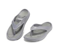 CLEIKS Claquettes Été Pour Hommes Tongs avec Design Ajusté et Imprimé De Marque Légères Pour Piscine Détente et Vacances (Gris, 41 EU, MEI260246-0)