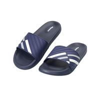 CLEIKS Hommes Claquettes Antidérapant Avec Design Rayé Bicolore Légère Pour Mer Plage et Usage Quotidien Détente Maison (Dunkelblau 41 EU MES260093-0)