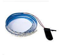 Cleiscry Bande LED SMD flexible à piles 5 V CC 2835 60 LED/m - Décoration d'intérieur - Platine de 8 mm - 0,5 m, 1 m, 2 m (blanc naturel 4000 K, 1 m)