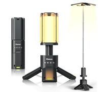 Clemas Lampe de camping télescopique rechargeable, batterie 14000 mAh, lampe de camping LED multifonction magnétique, éclairage de chantier sans fil, lampe de tente à intensité variable, alimentation
