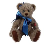 Clemens Mohair Teddy Bea avec nœud bleu 23 cm - Peluche de collection limitée Anna Dazumal
