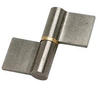 Clemenson Industrie Paumelle de grilles profilée à lames au centre, Montage mural, Acier, Brut, G.PRO.BL.100