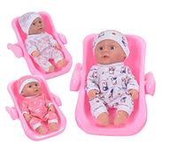 CLEMENT CLEMENTINE - Poupon et Son Fauteuil - Jouet pour Enfant - 079905 - Couleur Aléatoire - Plastique - Poupée - Bébé - Mannequin - 25 cm x 18 cm - À Partir de 2 Ans