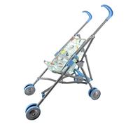 MGM Poussette pour poupée CLEMENT CLEMENTINE 103132BL Bleu tissu 54 x 20 cm Dès 24 mois