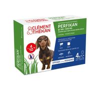 Clement Thekan Anti-Puces Anti-Tiques Chien 4-10kg 4 Pipettes Pipette(S) Unidose(S) ml