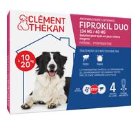 Clément Thékan Anti-parasitaire pour chien Fiprokil Duo 134 mg/40 mg 1,34 ml x 4