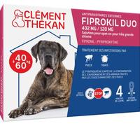 Clement Thekan Anti-Puces Anti-Tiques Chien 40-60kg 4 Pipettes