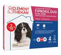 Clément Thékan Anti-Puces Petit Chien 2-10kg Double Action 4 Pipettes
