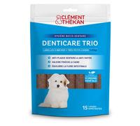 CLÉMENT THÉKAN - Denticare Trio - Favorise l’hygiène bucco-Dentaire - Lamelles à mâcher pour Chiens de Moins de 5kg - 15 unités