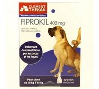 CLEMENT THEKAN FIPROKIL 402 mg Spot-on Chiens de 40 à 60 kg (4 x 4,02 ml) G