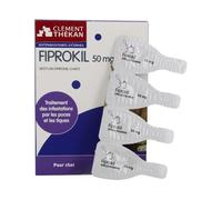 Clément Thékan fiprokil 50mg spot-on chats 4 pipettes