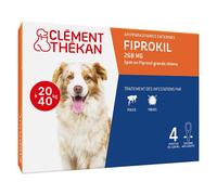 Clement Thekan Fiprokil Anti-Puces Anti-Tiques Chien 20-40kg 4 pipettes
